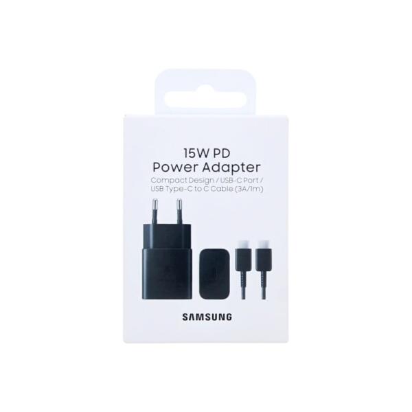 Orgineel Samsung Travel Charger 2.0mAh (15W) + Type-C To Type-C Cable (EP-T1510XBEGEU) –