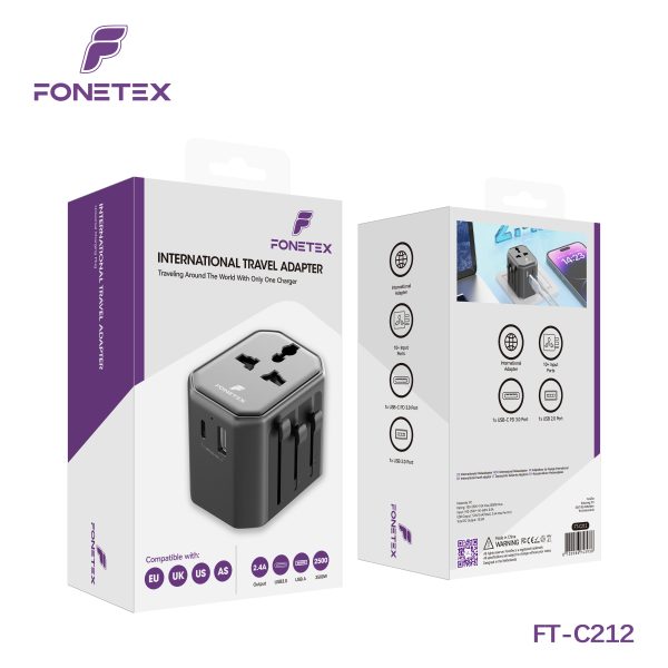 International Travel Adapter 2500W – FT-C212