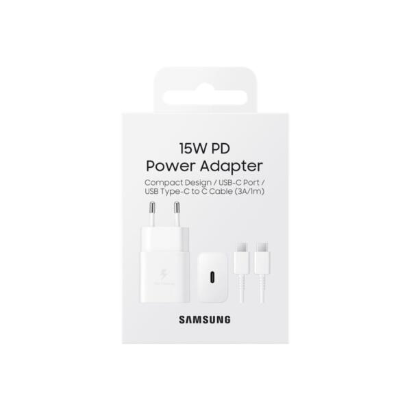 Orgineel Samsung Travel Charger 2.0mAh (15W) + Type-C To Type-C Cable (EP-T1510XBEGEU) –