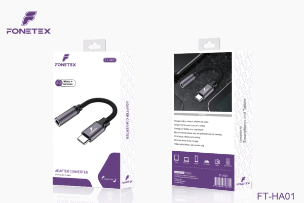 USB-C naar Audiojack 3.5mm Converter Adapter – FT-HA01