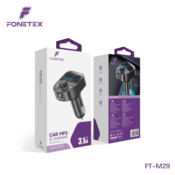 FM Transmitter + Dubbel USB FT-M29