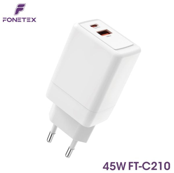45W GaN Charger – With USB-C and USB-A – FT-C210